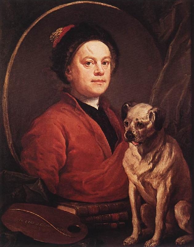 HOGARTH, William The Painter and his Pug f France oil painting art